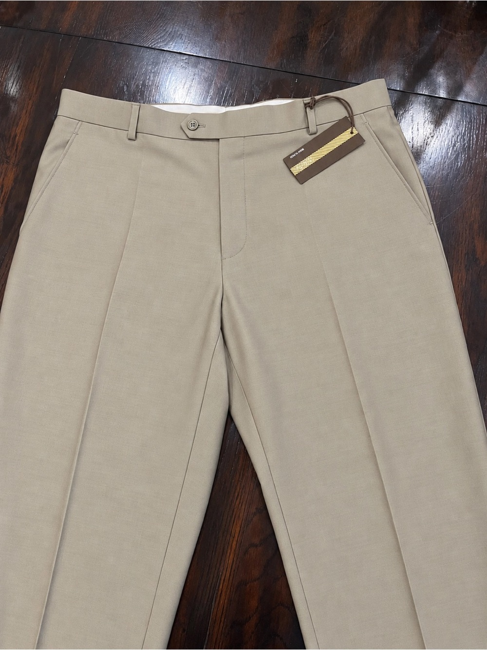 NWT Super 140s 100% Virgin Wool Tiglio Mens Dress Pants Made Italy - Size 36